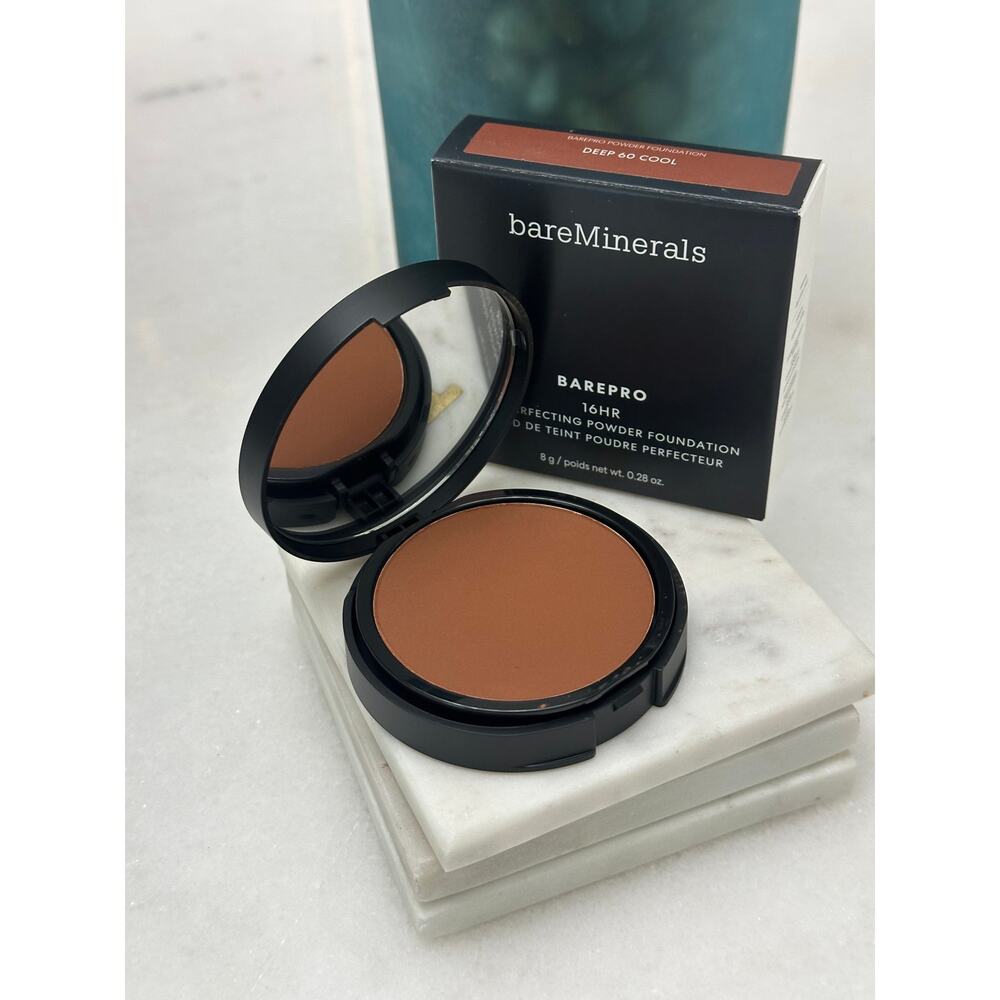 BareMinerals NIB BAREPRO 16HR Powder Foundation Deep 60 Cool DISCONTINUED